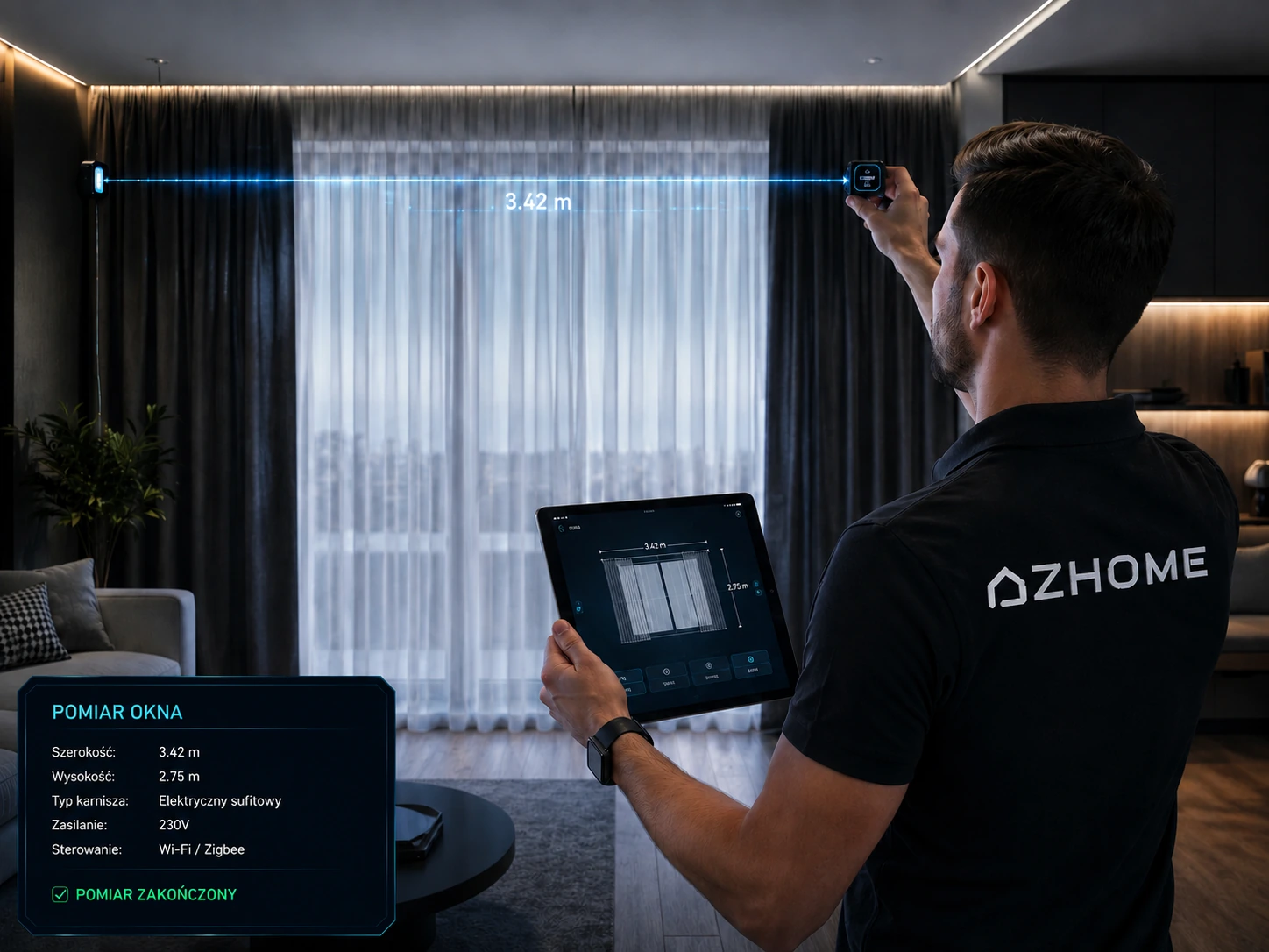 Pomiar i projekt karnisza elektrycznego na wymiar Warszawa