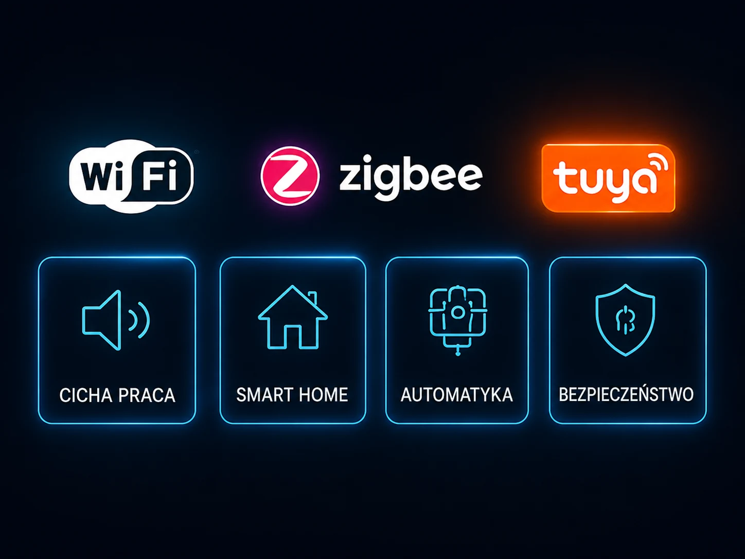 Karnisze elektryczne Wi-Fi Zigbee smart home