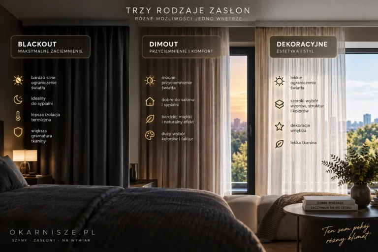 Blackout, dimout czy zasłony dekoracyjne — różnice