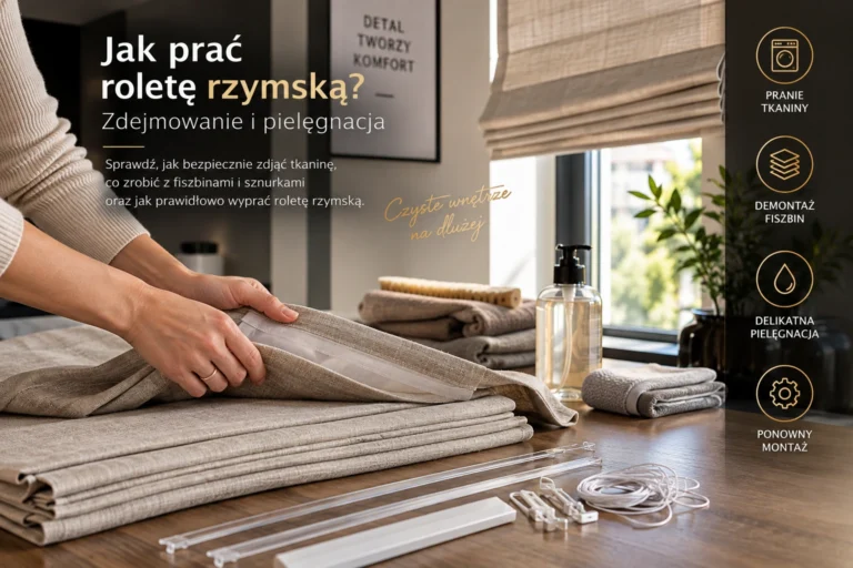 Jak prać roletę rzymską? Zdejmowanie i pielęgnacja