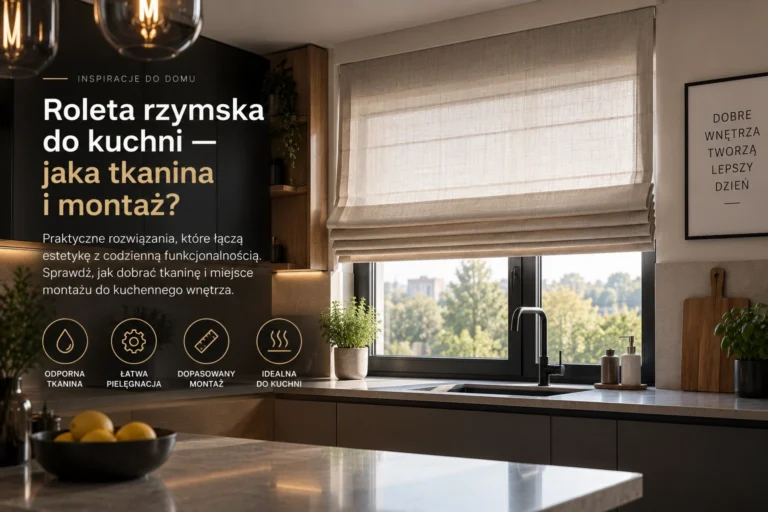 Roleta rzymska do kuchni — jaka tkanina i montaż?
