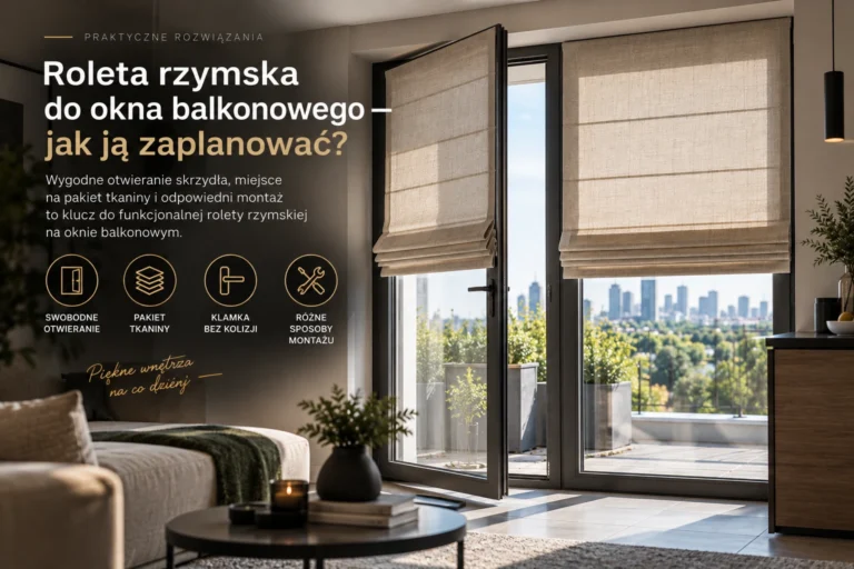 Roleta rzymska do okna balkonowego — jak ją zaplanować?