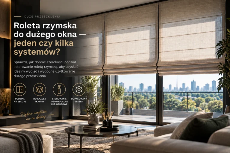 Roleta rzymska do dużego okna — jeden czy dwa systemy?